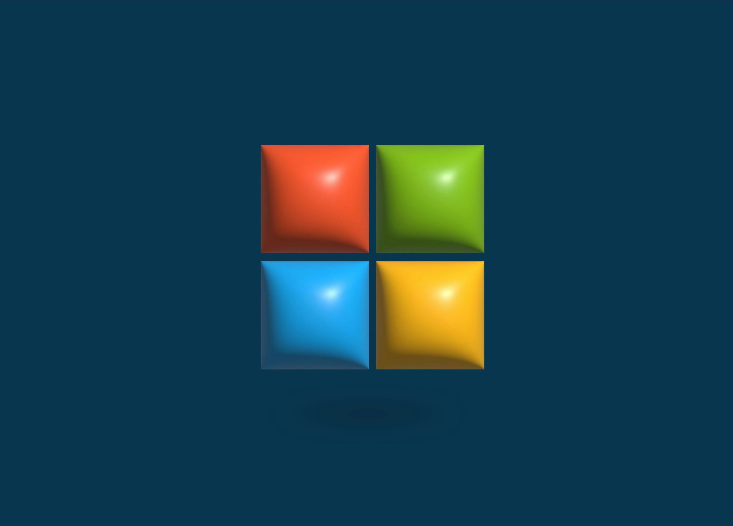 A Blue Background With Four Different Colored Squares
